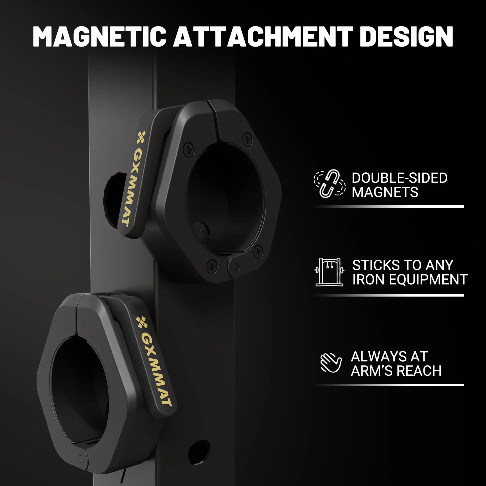 GXMMAT_Magnetic_Barbell_Collar_Black_3 #color_black