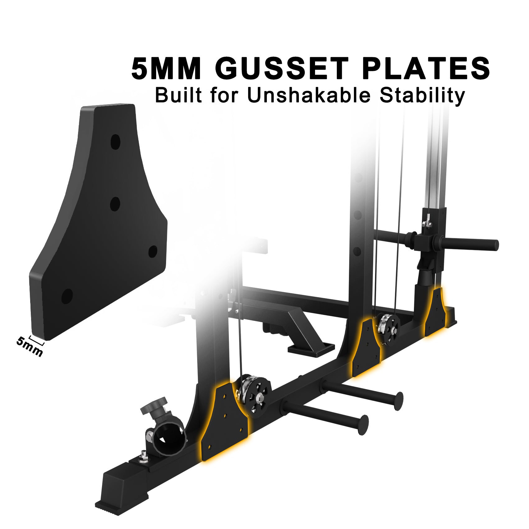 GXMMAT X6 Power Rack 5mm Gusset Plates