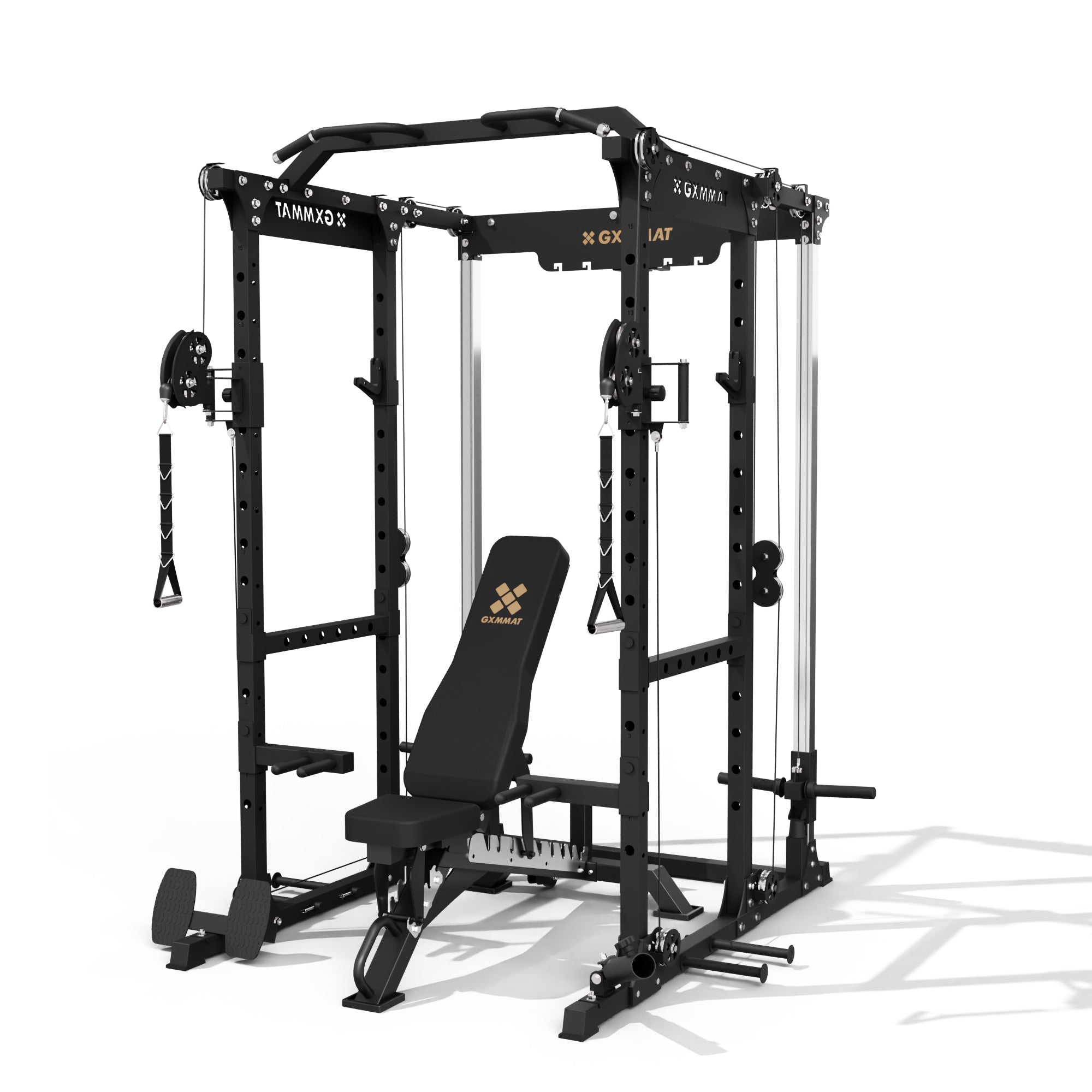 GXMMAT X6 Power Rack + Weight Bench Package