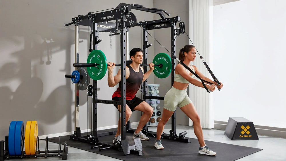 Home Strength Training with GXMMAT X6 Power Rack
