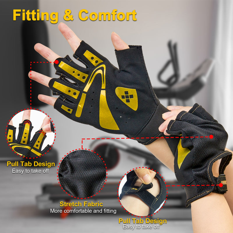 Gxmmat Non-Slip Breathable Yoga Gloves for Yoga, Pilates