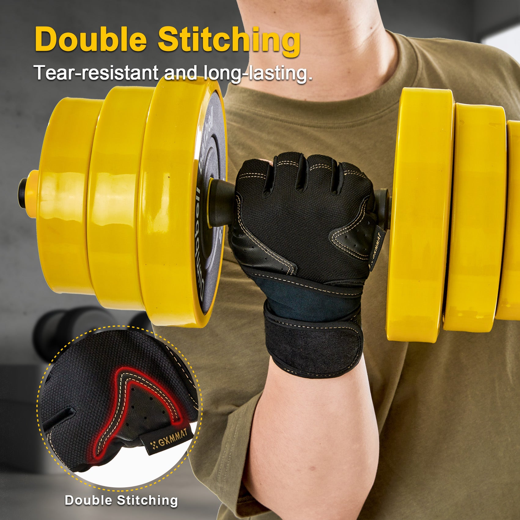 Gxmmat Non-Slip Breathable Workout Gloves for Gym