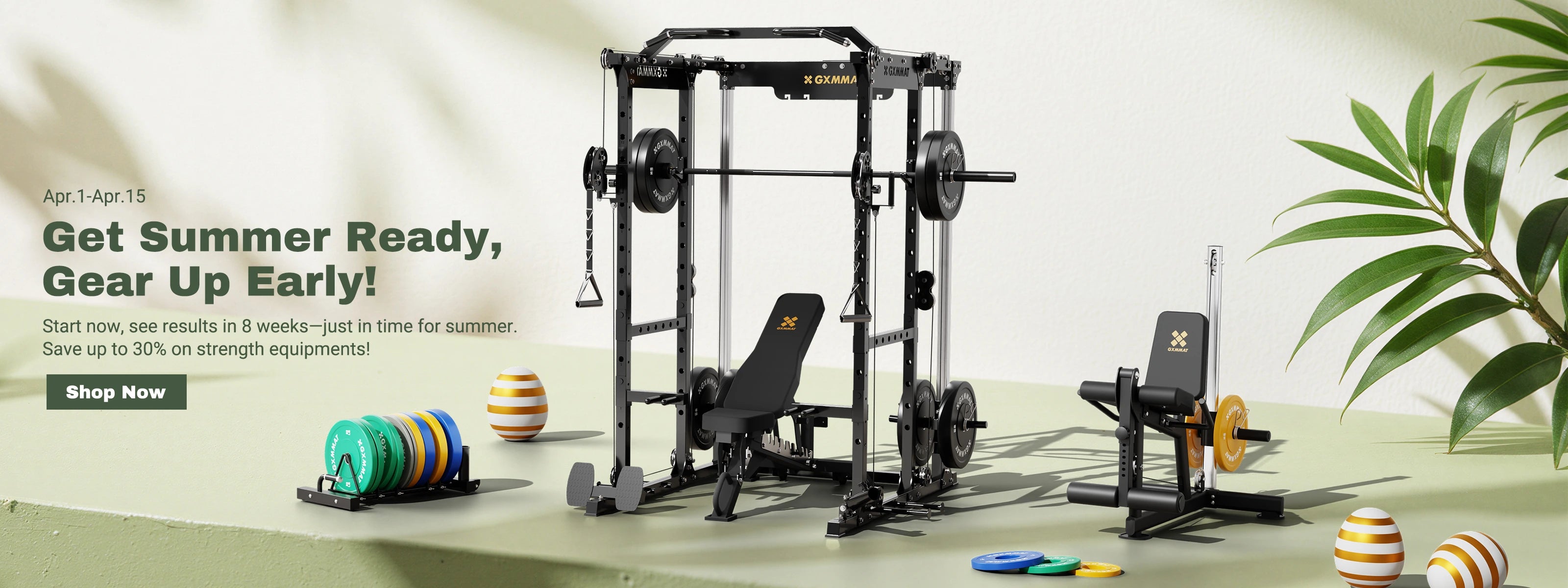 Pre-Summer Strength Equipment Sale Banner PC