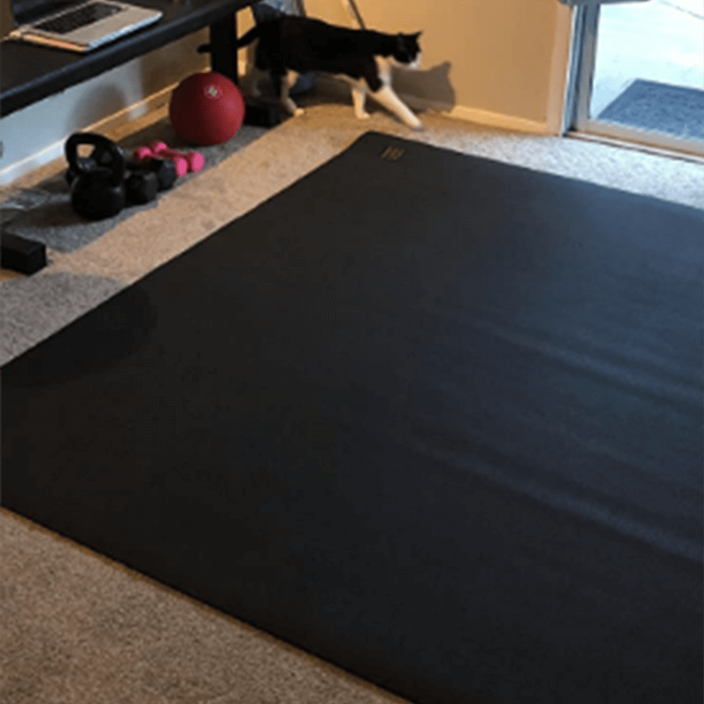 Gxmmat 6'x6' Non-Slip Floor Mat, Protect The Floors While Training at Home, Black