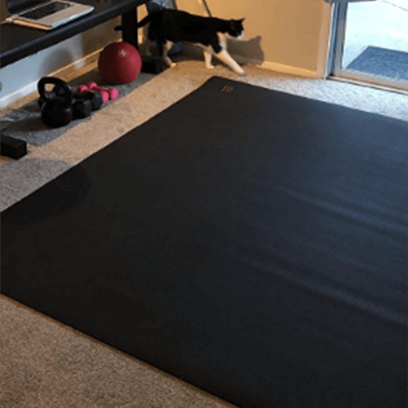 Gxmmat Large Exercise Mat 6 x5 x7mm Non Slip Workout Mats for Home Gym Flooring Extra Wide and Thick Durable Cardio Mat Grey