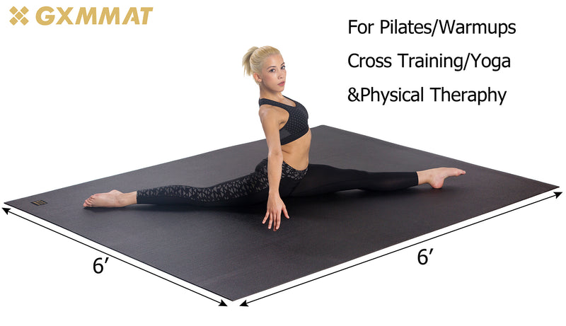 Large Yoga Mat with barefoot 6'x6' - GXMMAT