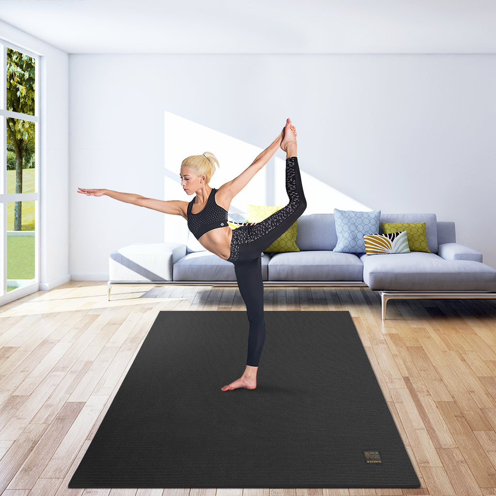 Large Yoga Mat with barefoot 6 x4