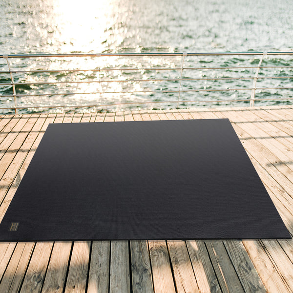 Large Yoga Mat with barefoot 6'x6'