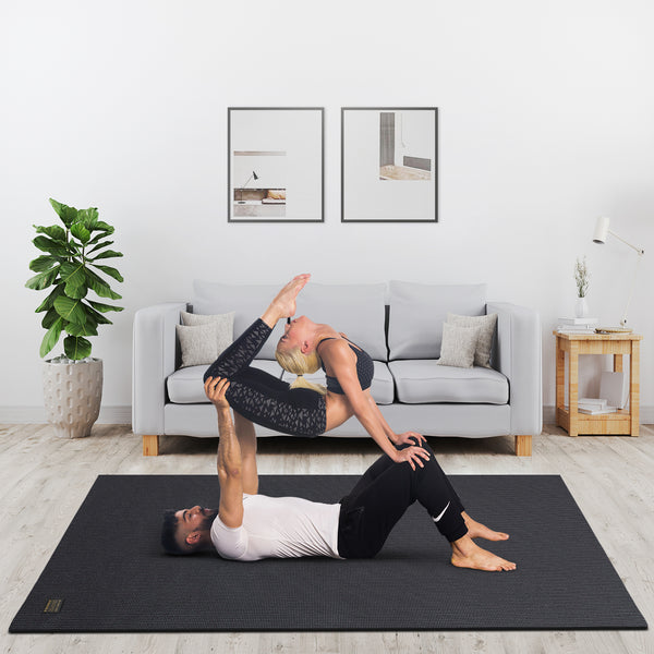 Large Yoga Mat with barefoot 6'x8'