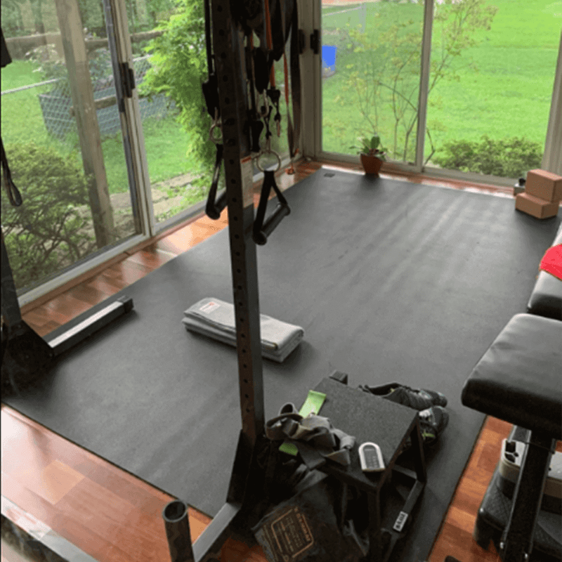 Gxmmat Premium 6'x10' Large Exercise Mat, Doing Exercise with Your Family