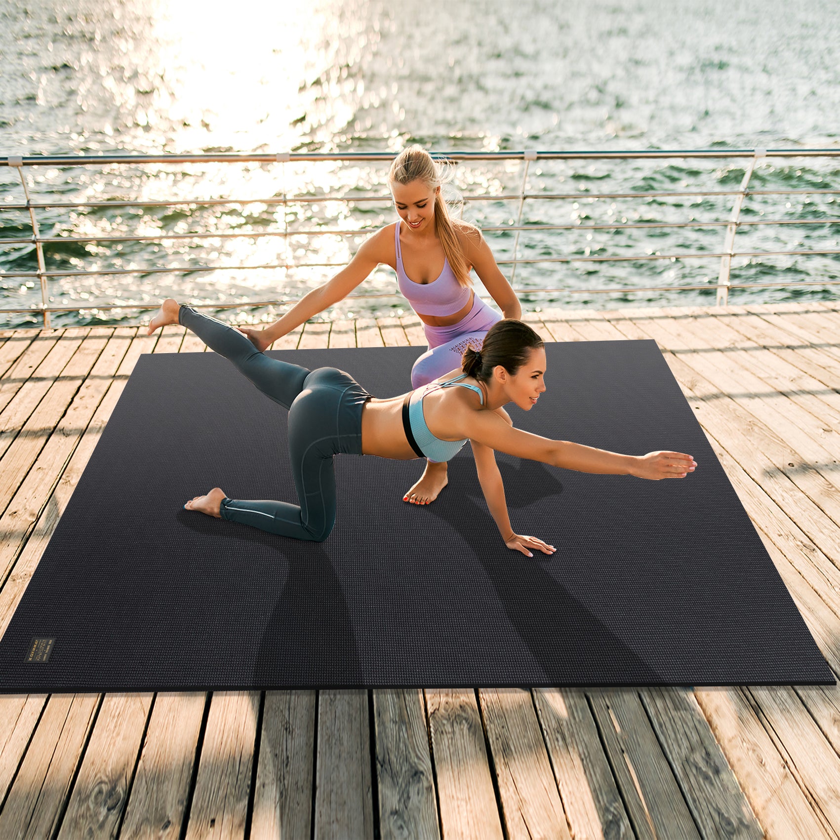 Premium 6'x6' Yoga Mat,Exercise Mat,Gym Flooring for Home Gym