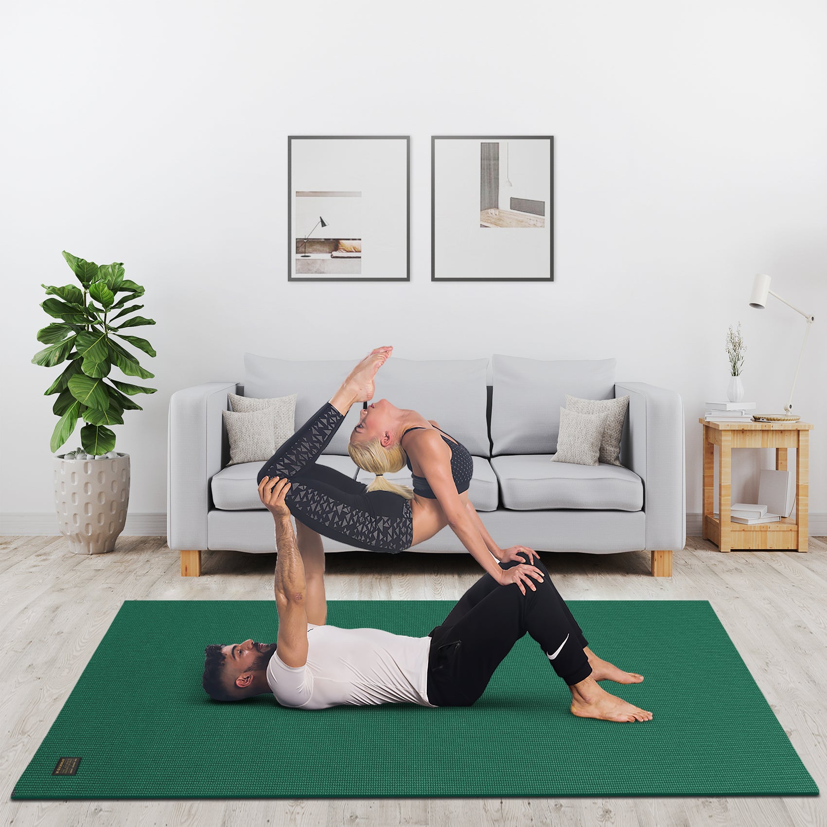Premium 6'x8' Yoga Mat,Exercise Mat,Gym Flooring for Home Gym
