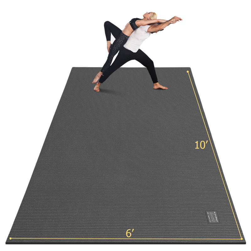 Gxmmat 6'x6' Non-Slip Floor Mat, Protect The Floors While Training at Home, Black