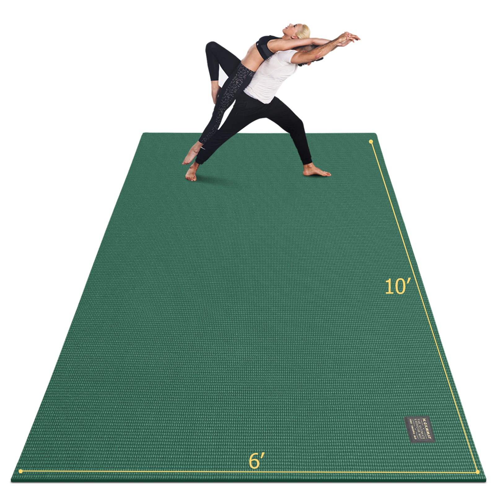 Gxmmat Premium 6'x10' Large Yoga Mat, Upgrade Your Home Gym With Your Family