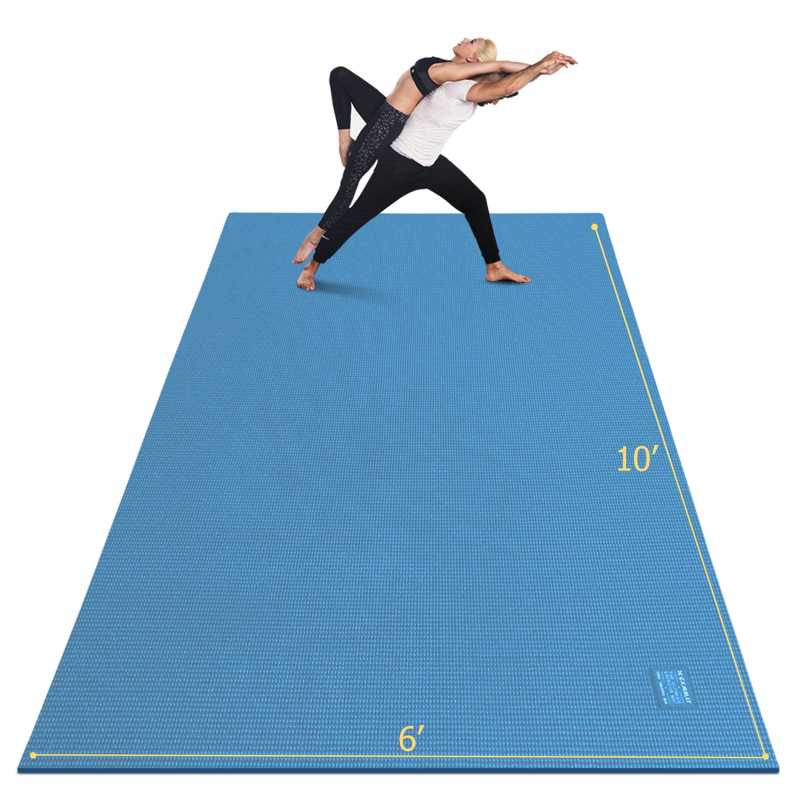Gxmmat Premium 6'x10' Large Yoga Mat, Upgrade Your Home Gym With Your Family