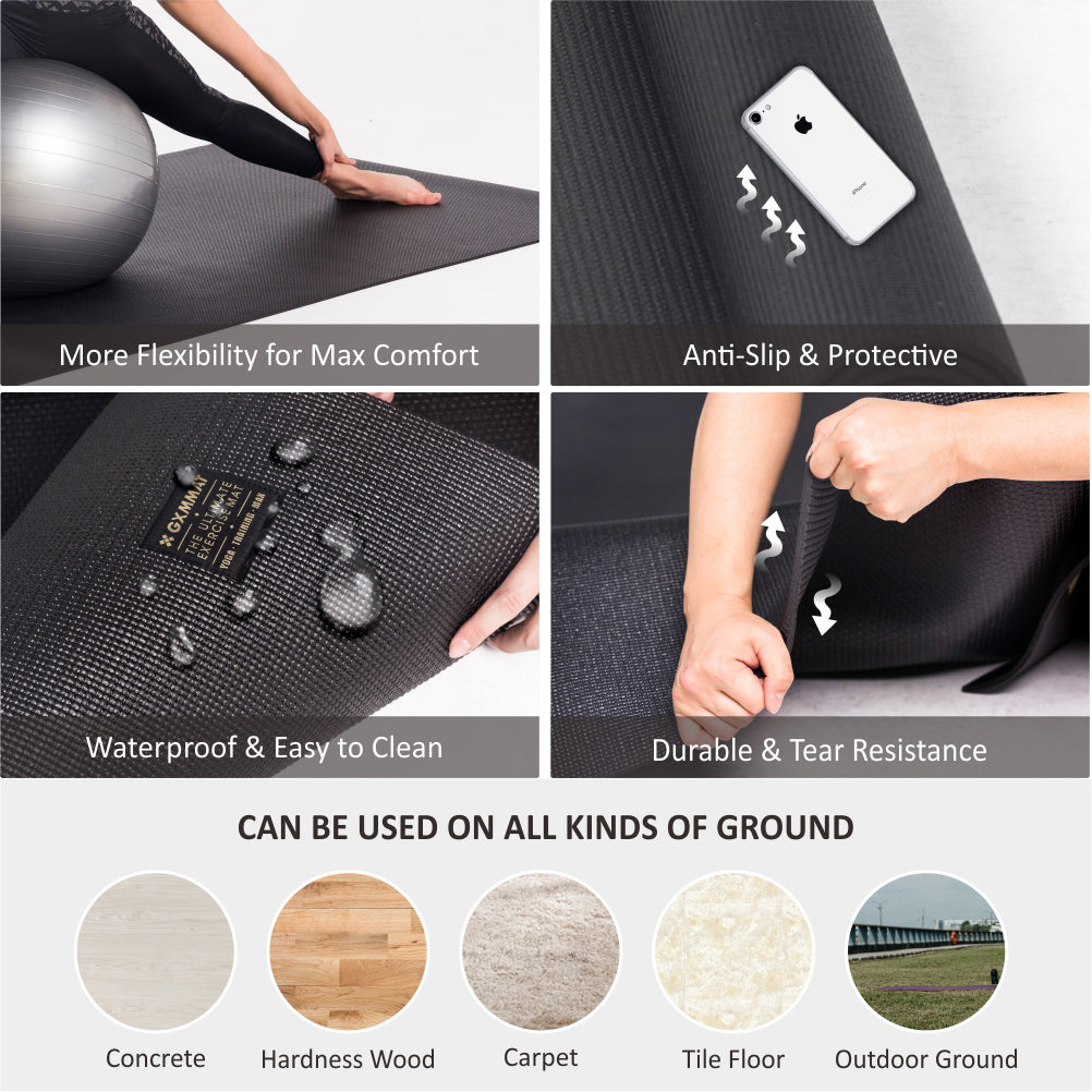 Large Yoga Mat with barefoot 6'x10' - GXMMAT