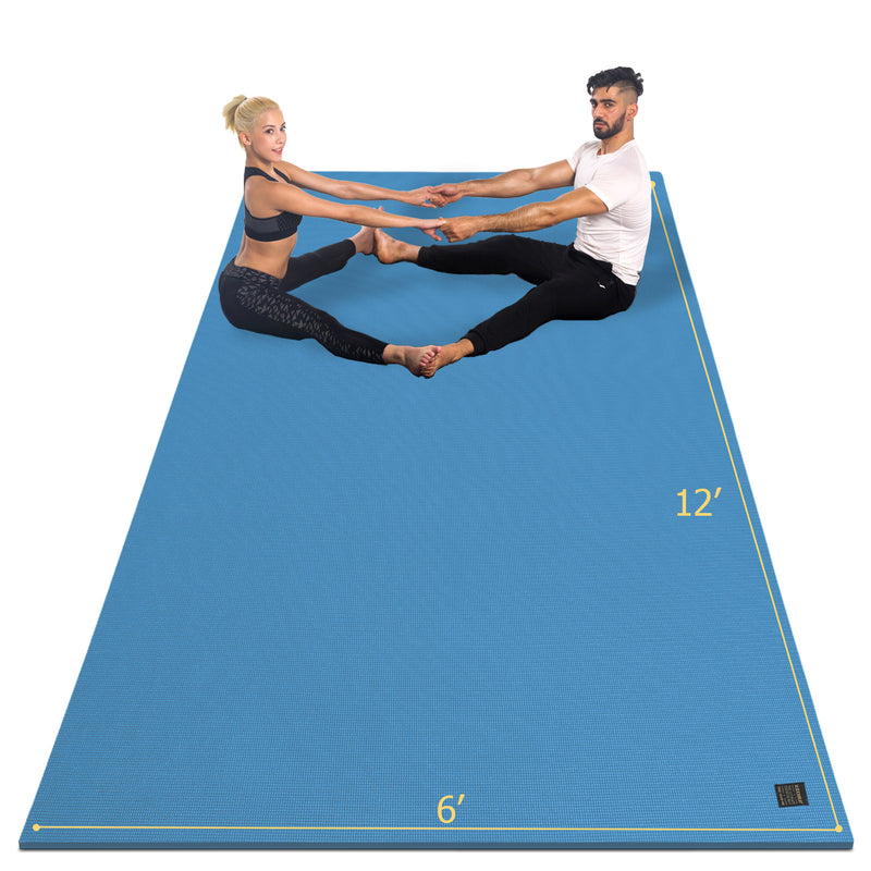 Large Yoga Mat with barefoot 6'x12'