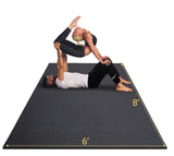 Large Yoga Mat with barefoot 6'x8'