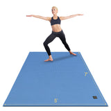 Large Yoga Mat with barefoot 7'x5'，9mm thick