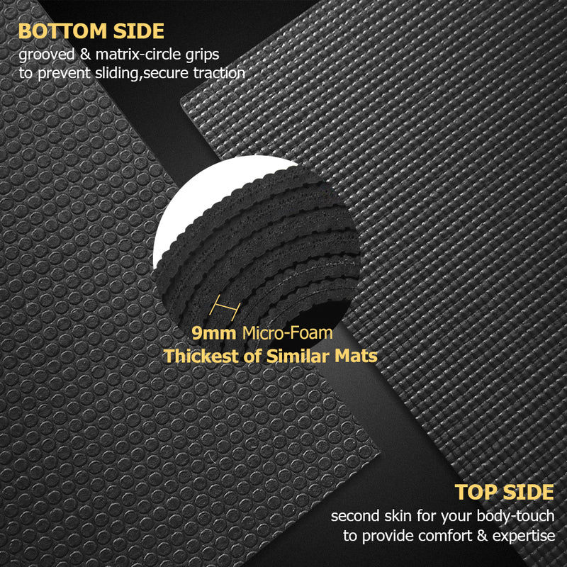 Large Yoga Mat with barefoot 7'x5'，9mm thick - GXMMAT