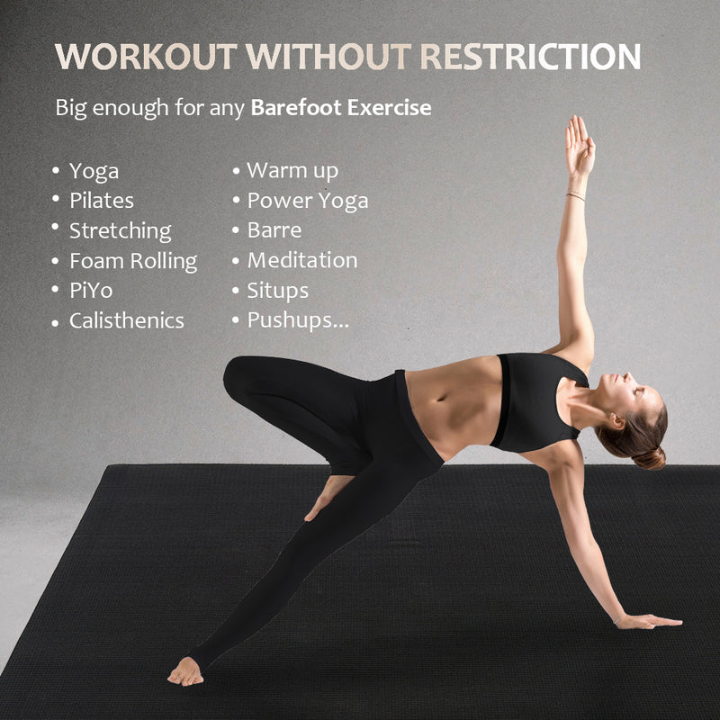 Large Yoga Mat with barefoot 7'x5'，9mm thick - GXMMAT